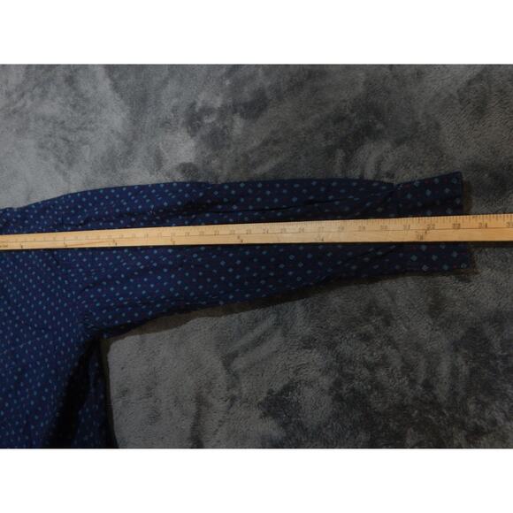 Nautica Button Up Blue Long Sleeve Men's Shirt Diamond Pattern Size L - Picture 10 of 10